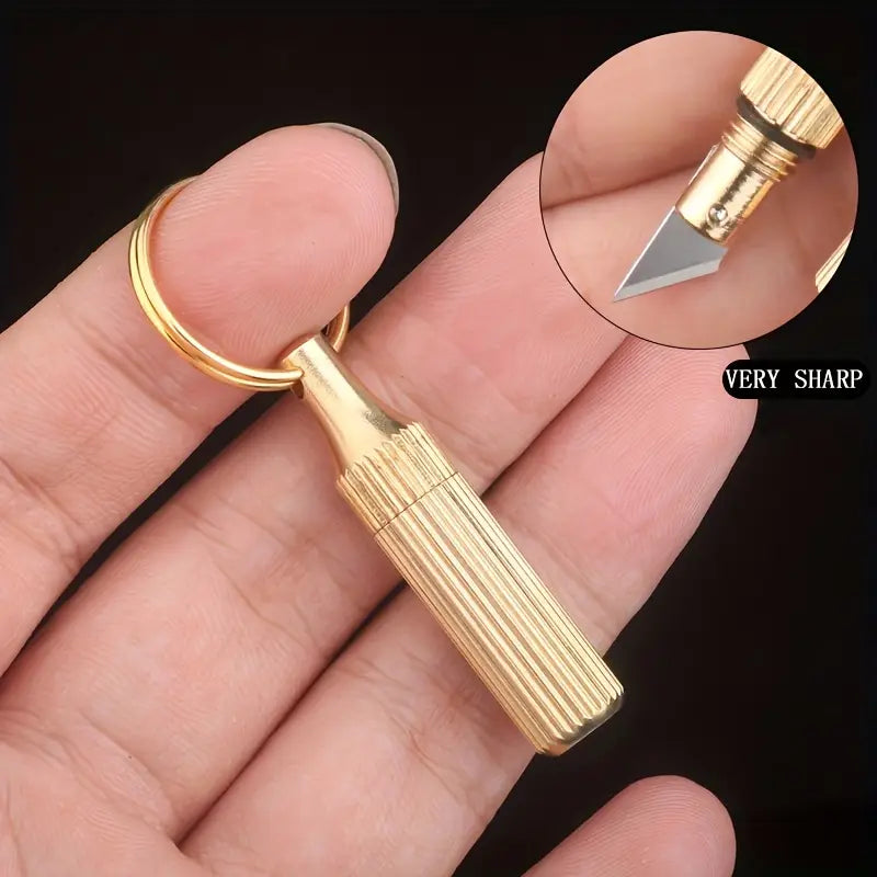 Mini Brass Keychain Pocket Knife