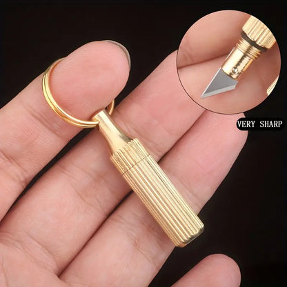 Mini Brass Keychain Pocket Knife