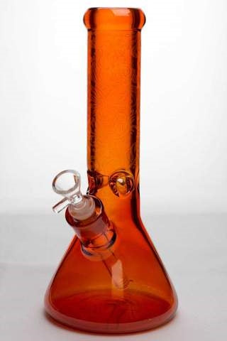 Bong à eau en verre métallique sablé de 12" et 7 mm