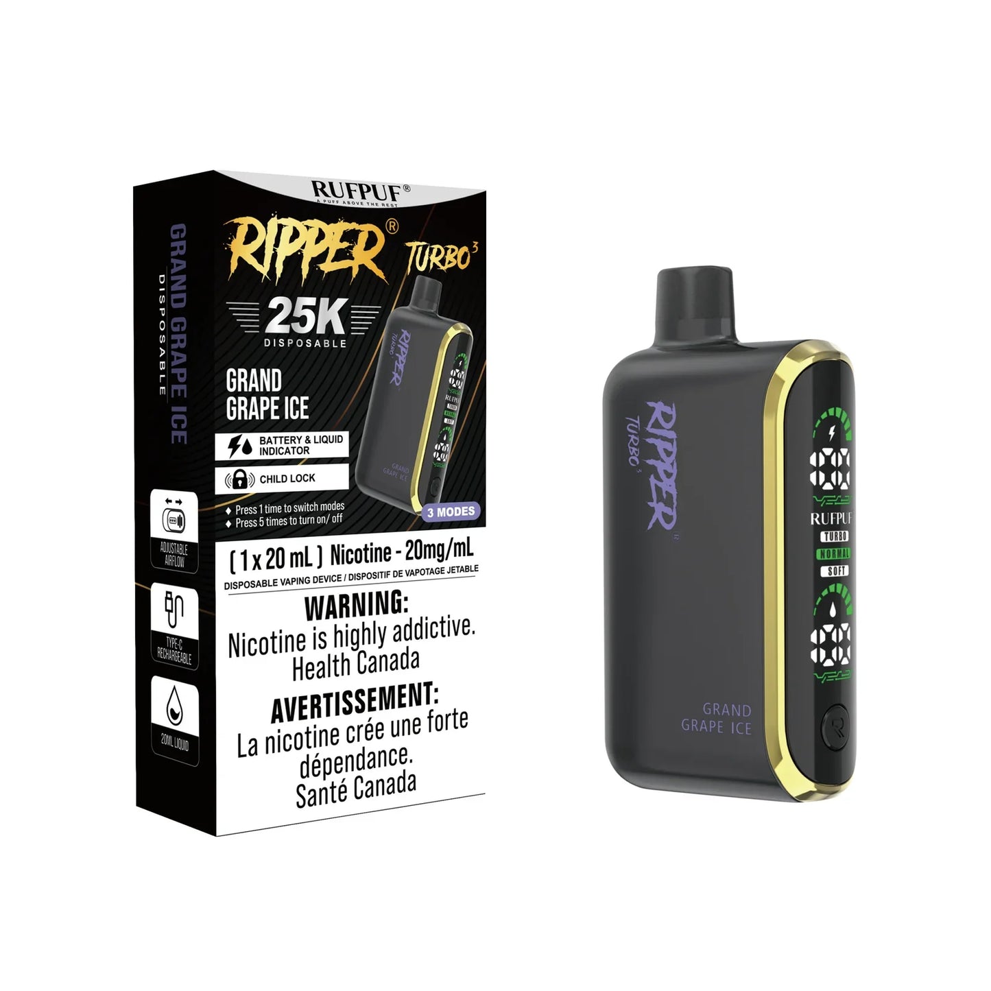 GCore Ripper T3 25k Puff Disposable Vape 20ml