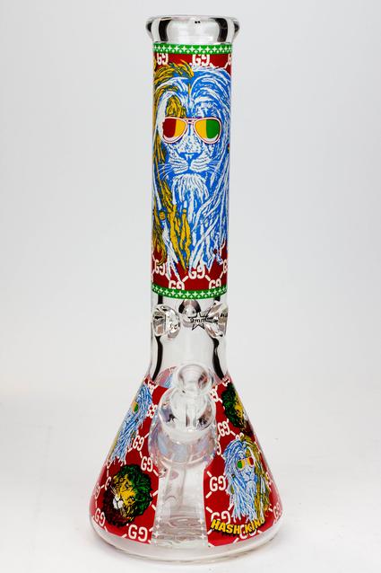 14" Hash King Glow in the dark 9 mm glass bong