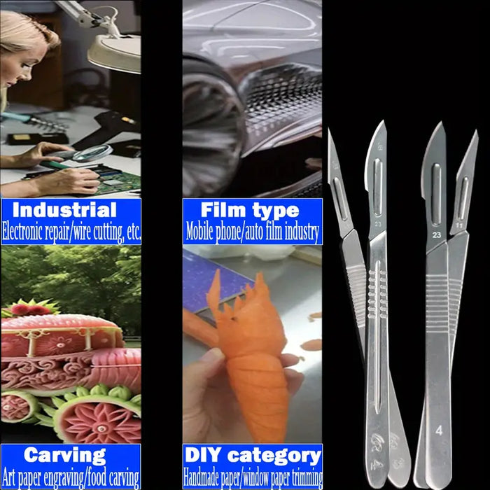 Carbon Steel Knife Set With No. 3 Handle