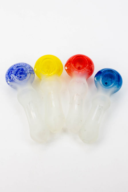 Frosted Soft Glass Hand Pipe - 4.5"