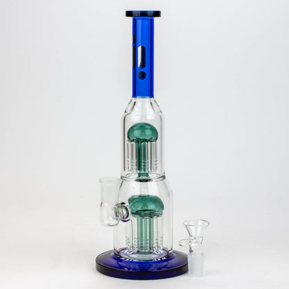 Infyniti Glass 11" Double Percolator Glass Bubbler