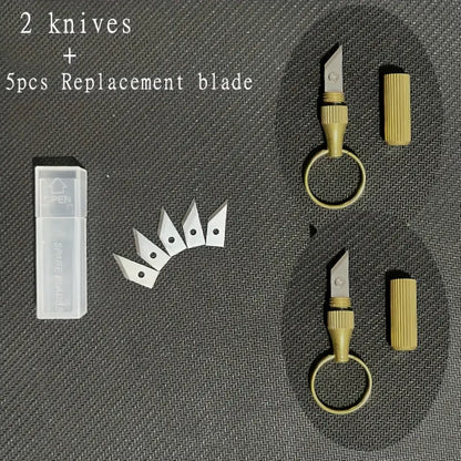 Mini Brass Keychain Pocket Knife