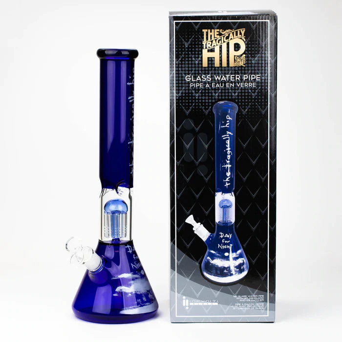 THE TRAGICALLY HIP 15.5" Blue Glass Water Bong