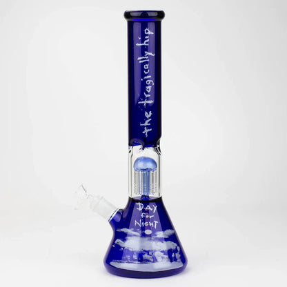 LE Bong à eau en verre bleu 15,5" TRAGICALLY HIP