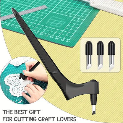 360-Degree Precision Crafting Tool w/ 3 Replaceable Blades