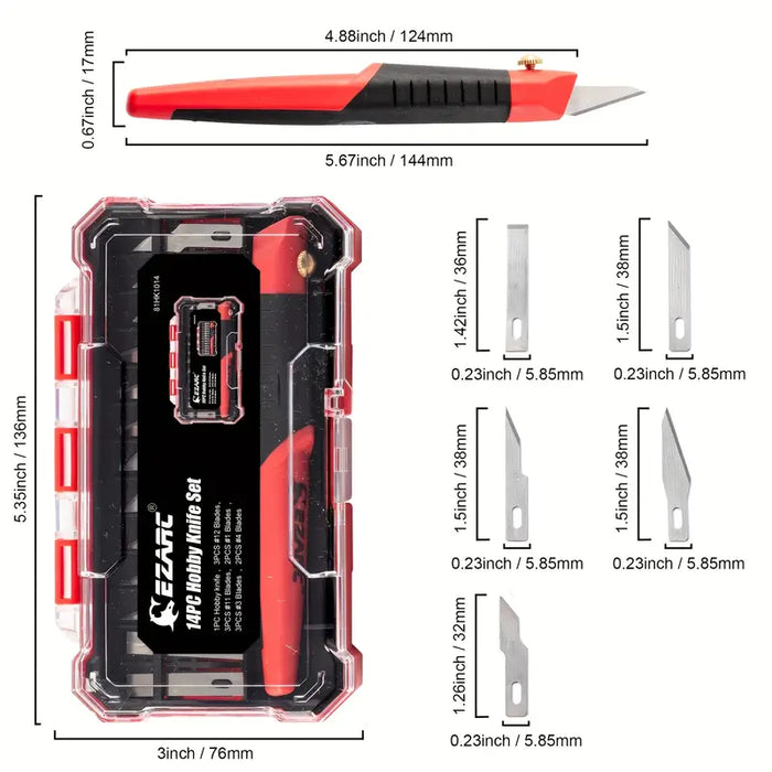 EZARC 14 Piece Hobby Knife Set