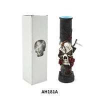 10″ Resin Water Bong with Skull Design