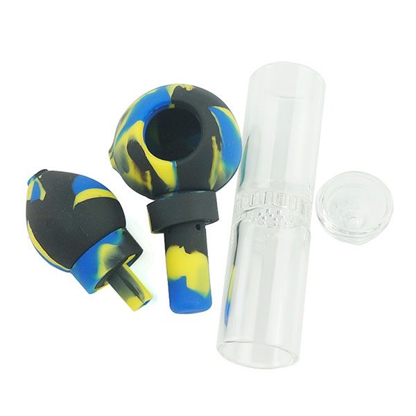 7″ Silicone Pipe w/ Built in Honey Comb Percolator