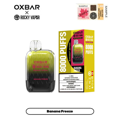 OXBAR X Rocky Vapor G8000 Rechargeable Disposable Vape 18ml