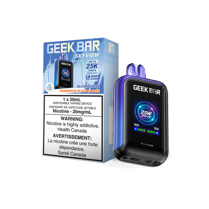 Geek Bar Skyview 250000 Puff Disposable Vape 20ml Blue Razz Ice