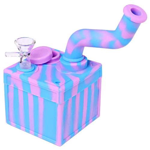 8" Silicone Cube Dab Rig