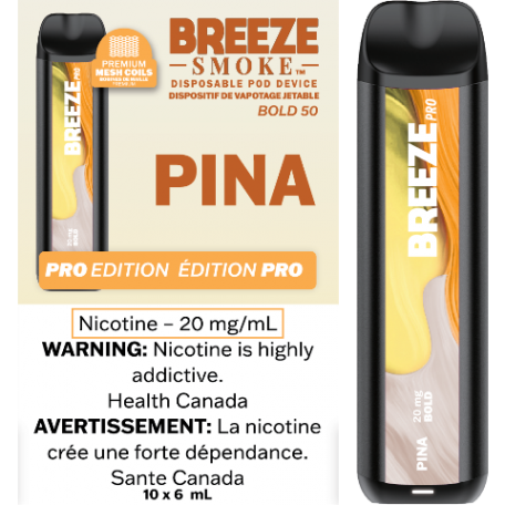 Vape jetable Breeze Pro 2000 bouffées 6 ml