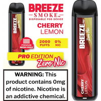 Vape jetable Breeze Pro Zero Nic 2000 bouffées 6 ml