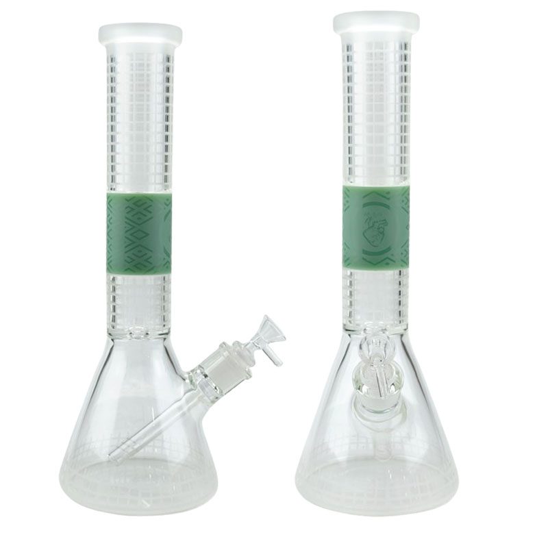 14″ 7mm Deep Sand Blasting Beaker Glass Bong