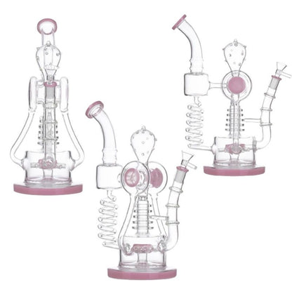 13″ Double Hopper Recycler Glass Bong