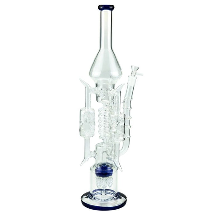 19″ 5mm 4-Cylinder Recycler Glass Bong