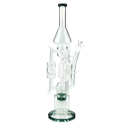 19″ 5mm 4-Cylinder Recycler Glass Bong
