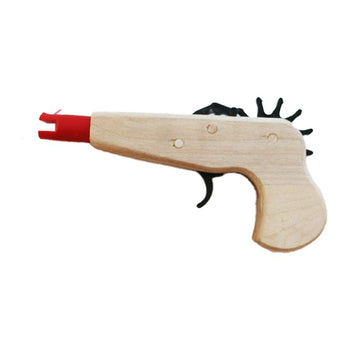 Handcrafted Wooden Rubber Band Gun Decorative Model