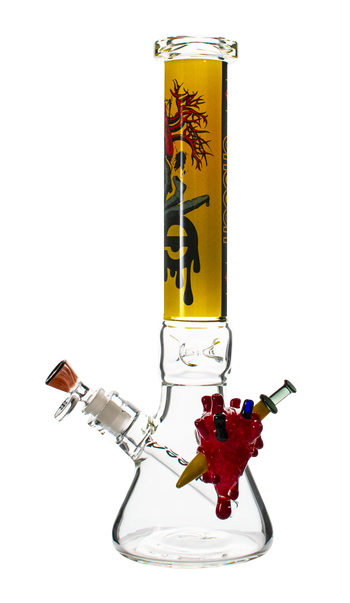 Bong Cheech Glass 15" en forme de cœur percé