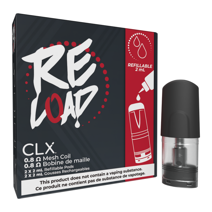 CLX STLTH Re Load Compatible Refillable Pods 2 Pcs 0.8ohm 2ml