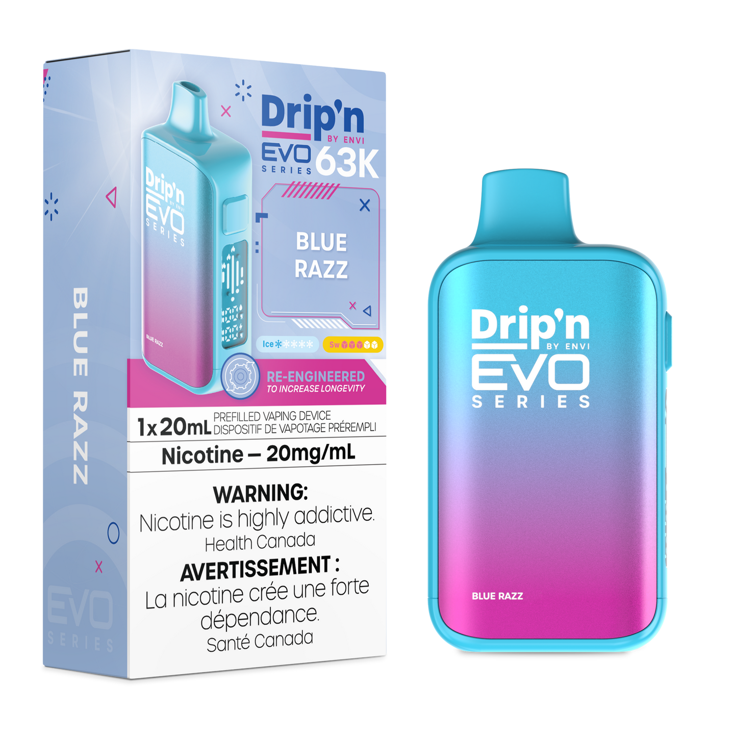 ENVI Drip'n EVO 63K Rechargeable Disposable Vape 20mL