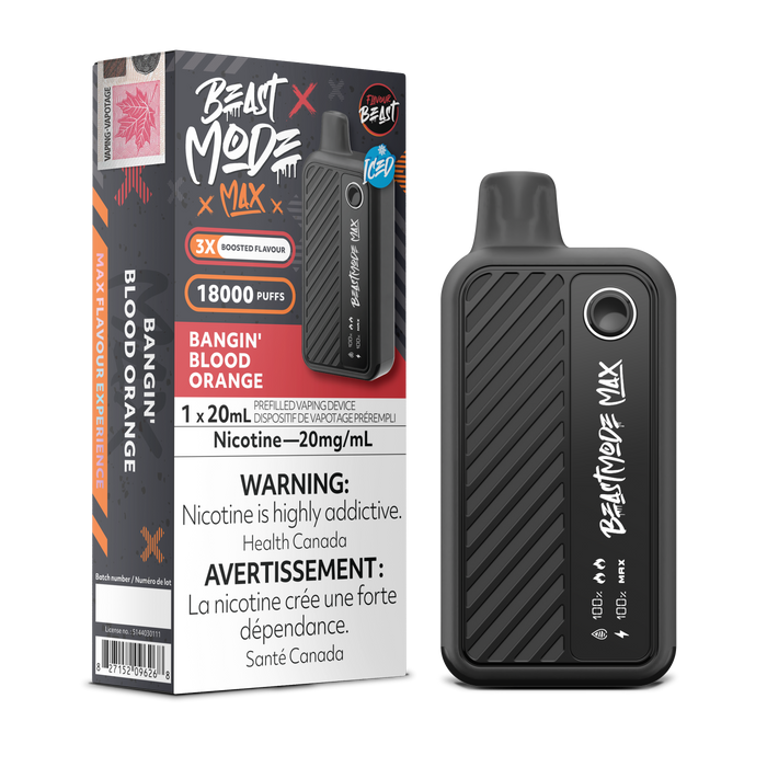 Flavour Beast Mode MAX 18000 Puff Disposable Vape Bangin Blood Orange