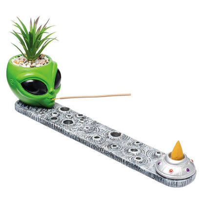 Fujima - 12.5" Alien Incense Burner with Faux Plant