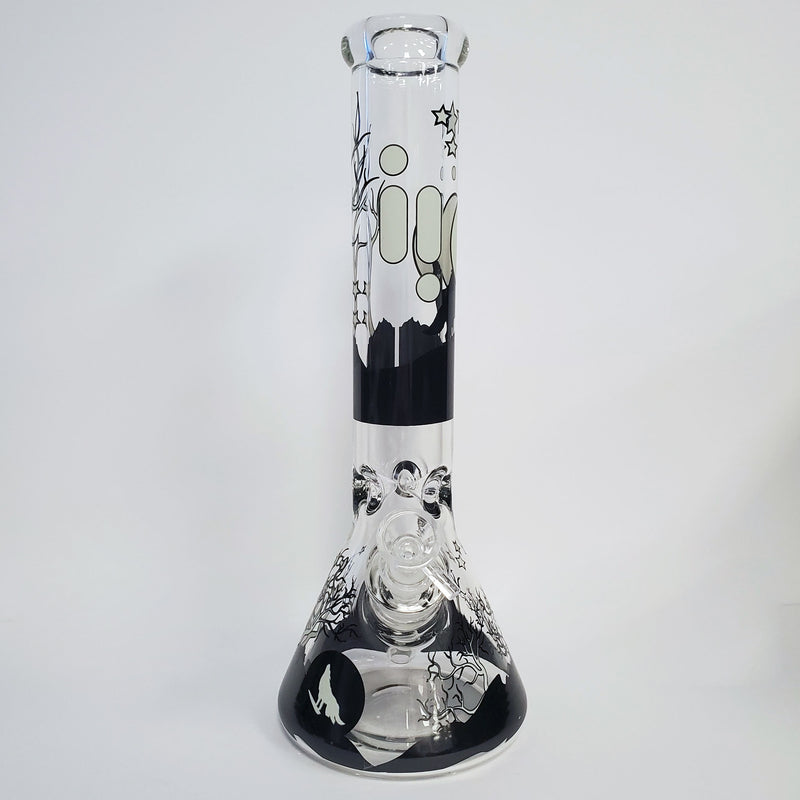 Infyniti 14" Glow in the Dark Wolf Bong with Ice Catcher