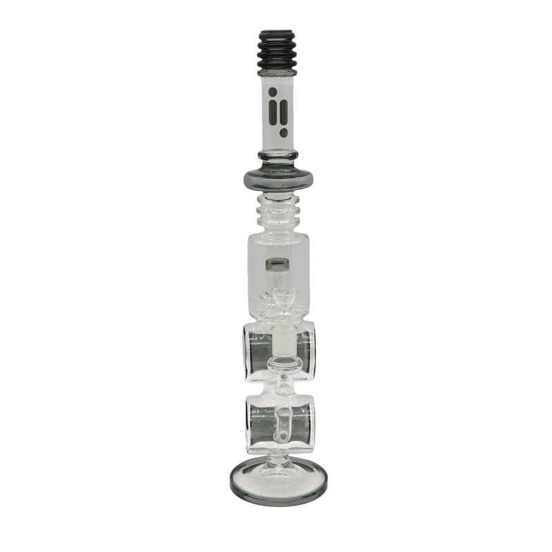 Infyniti 19" Circle, Barrel Splashguard, Ribbed Water Bong