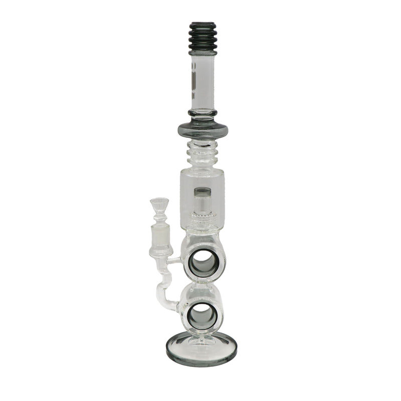 Infyniti 19" Circle, Barrel Splashguard, Ribbed Water Bong