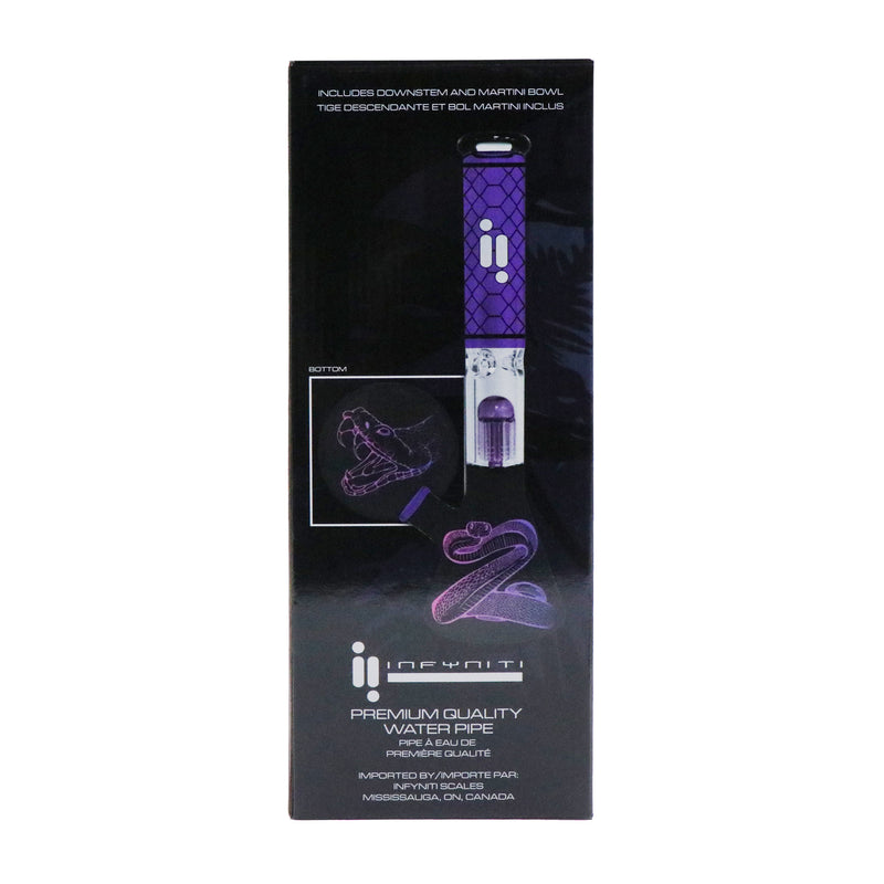 Infyniti Untamed 14" 7mm Classic Beaker Water Bong - Cobra just purple box