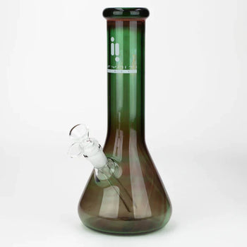 Infyniti 12" Green tube glass water bong