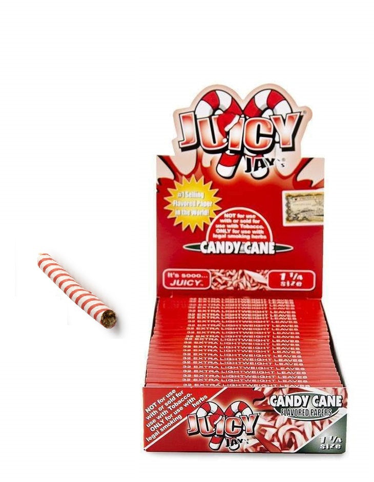 Juicy Jay's 1 1/4 Candy Cane Rolling Papers