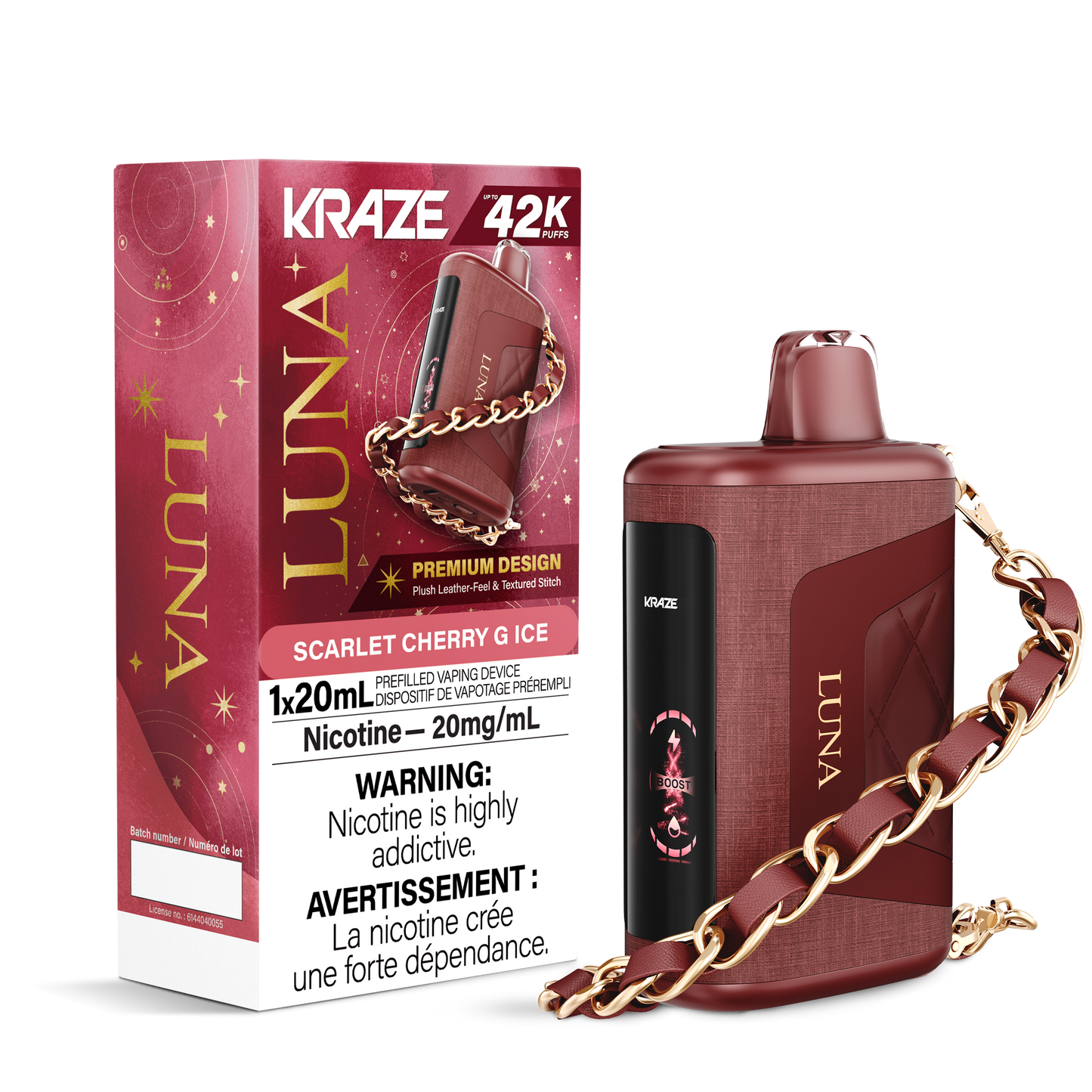 Kraze Luna Rechargeable Disposable Vape 20ml