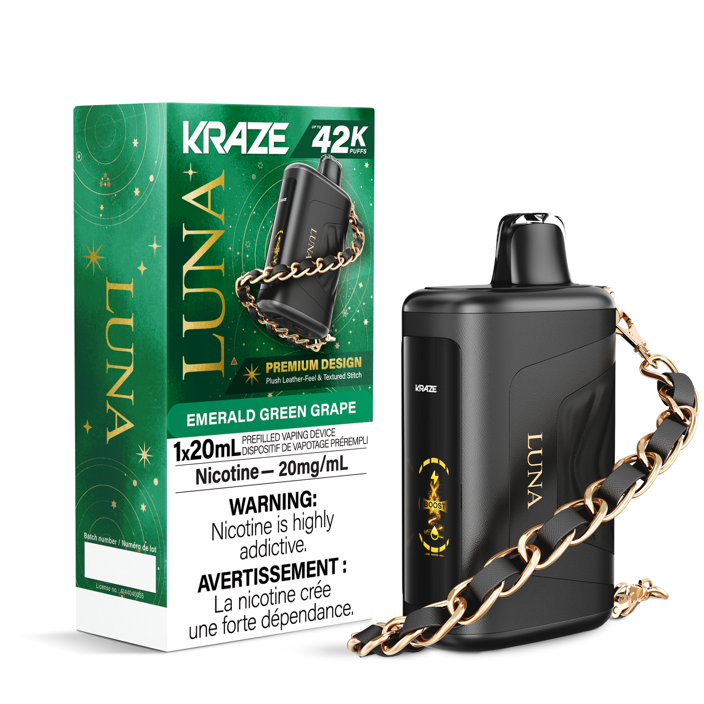 Kraze Luna Rechargeable Disposable Vape 20ml