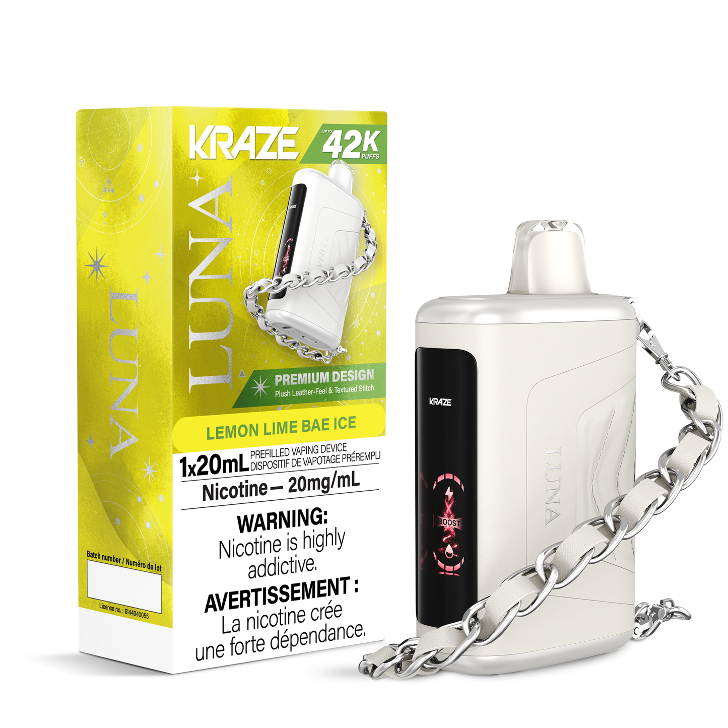 Kraze Luna Rechargeable Disposable Vape 20ml