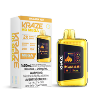 Kraze HD Mega 20k Rechargeable Disposable Vape Banana Ice