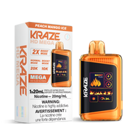 Kraze HD Mega 20k Rechargeable Disposable Vape Peach Mango Ice