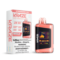 Kraze HD Mega 20k Rechargeable Disposable Vape Strawberry Ice