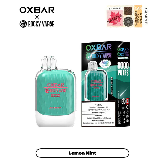 OXBAR X Rocky Vapor G8000 Rechargeable Disposable Vape 18ml