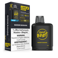 Flavour Beast Level X Boost Replacement Pod 20mL 15000 Puff Bussin Banana