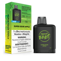 Flavour Beast Level X Boost Replacement Pod 20mL 15000 Puff Super Sour Apple Iced