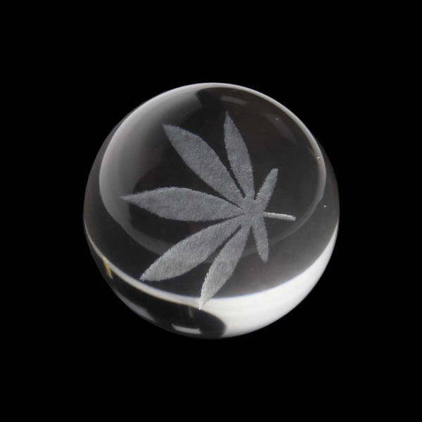 Marijuana Leaf Carb Cap black backing picture 2