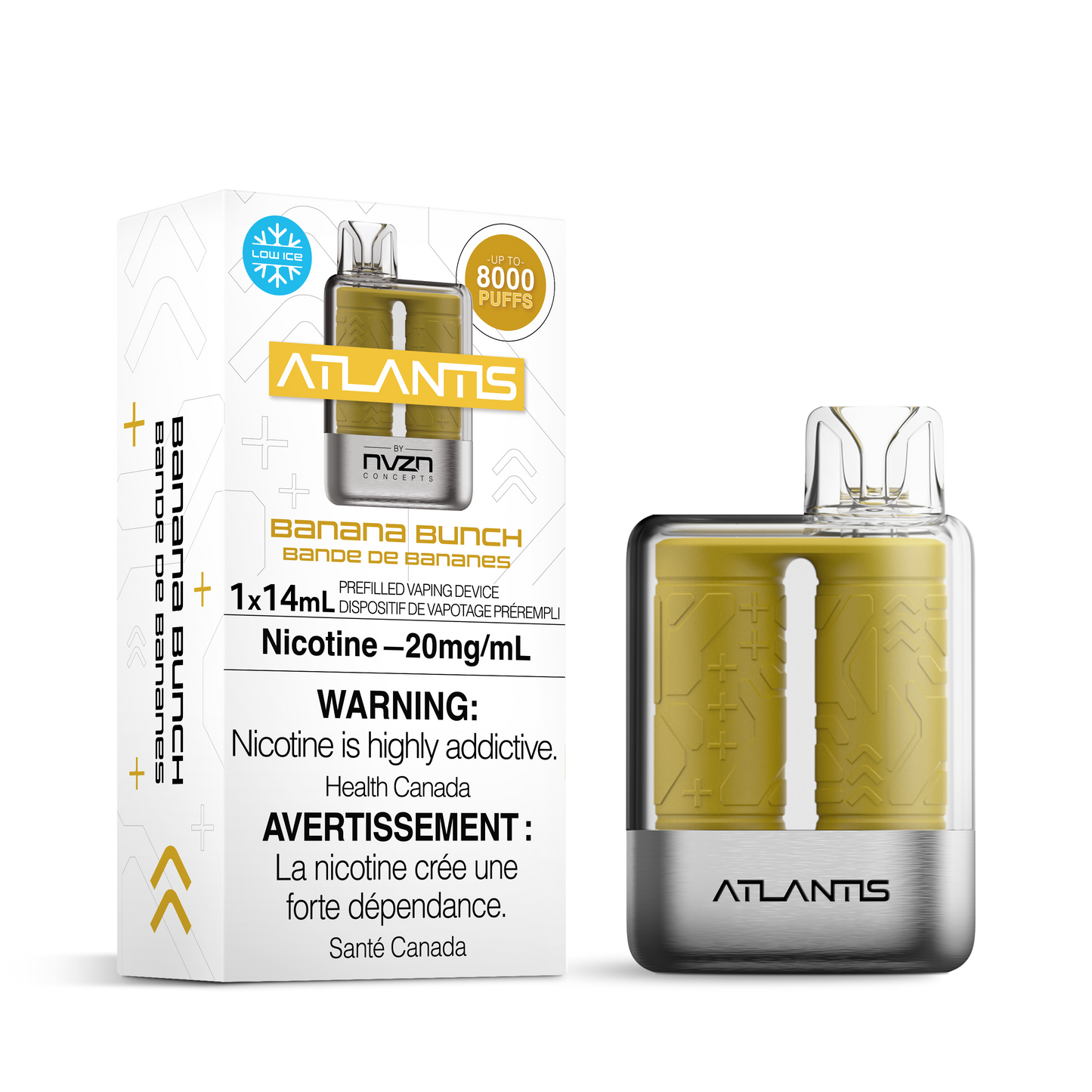 [DÉGAGEMENT] Atlantis par NVZN Concepts Vape jetable rechargeable 8000 bouffées 13 ml