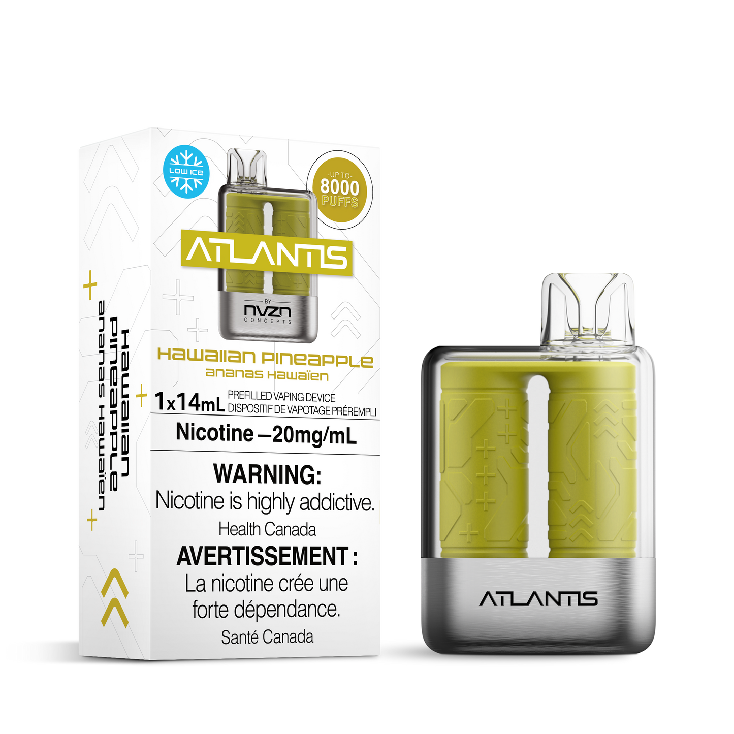 [DÉGAGEMENT] Atlantis par NVZN Concepts Vape jetable rechargeable 8000 bouffées 13 ml