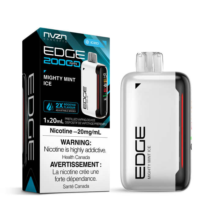 NVZN Edge 20000 Puff 20mL Rechargeable Disposable Vape Mighty Mint Ice