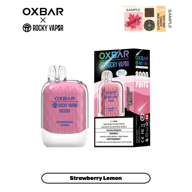 OXBAR X Rocky Vapor G8000 Rechargeable Disposable Vape 18ml